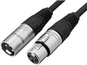 Basics XLR Male to Female Microphone Cable - 50 Feet, Black