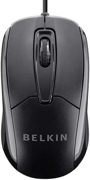 3Button Wired USB Optical Mouse with 5Foot Cord Compatible with PCs Macs Desktops and Laptops Black F5M010qBLK
