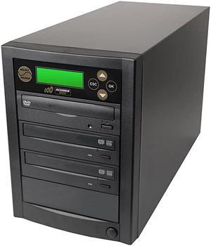 1 to 2 Target Discs DVD CD Duplicator Machine with Asus Writers Burners Drives Standalone Audio Video Copy Duplication Device Unit