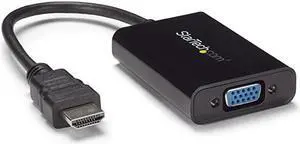 com HDMI to VGA Adapter 1920x1080 HDMI Converter with Audio Output VGA to HDMI Monitor Adapter HD2VGAA2Black