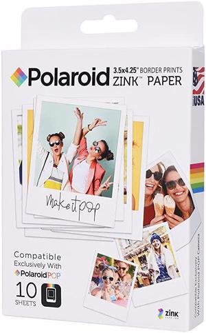 Polaroid 35 x 425 inch Premium Border Print Photo Paper 10 Sheets Compatible with Polaroid POP Instant Camera amp Polaroid 3x4 Printer