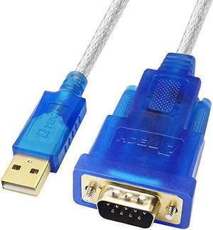 USB to 9 Pin Male RS232 Serial Port Cable 16 Feet with FTDI Chip Supports Windows 10 8 7 and Mac Linux