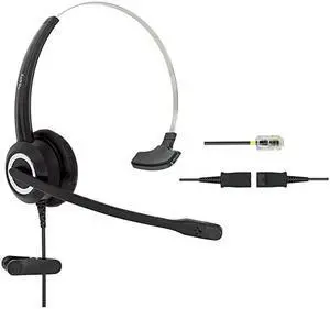 RJ9 Corded Office Phone Headset HD Voice Compatible Cisco IP Phones 7940 7942 7960 7962 8811 8841 8845 8851 8861 8961 9951 Series Model Monaural