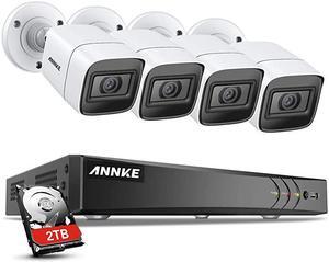 4K Home Security System and 4X 8MP 3840x2160 Ultra HD Outdoor Cameras 8 Channel DVR Recorder Expandable Surveillance System with 2TB HDD IP67 Weatherproof Free App Remote AccessE800