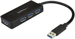 com 4 Port USB 30 Hub with Charge Port Small and Compact Powered Mini USB Port Expander w Multiple Ports ST4300MINI