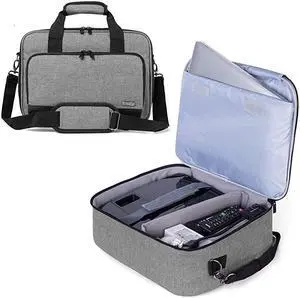 Projector Case Projector Bag with Protective Laptop Sleeve Projector Carrying Case with Accessories Pockets Large16 x 115 x 575 Inches Gray