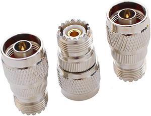 Male to UHF Female Pack 3pcs RF Antenna Coaxial Coax Adapter SO239 Jack Coax Adapter SO239 Connector