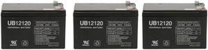 UPG 12V 12Ah F2 SLA Battery for APC Smart-UPS 650, SU650VS, SUV650, SUVS650I - 3 Pack