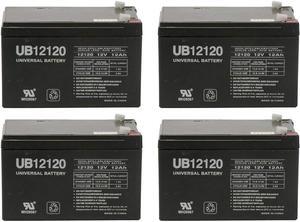 UPG 12V 12Ah F2 SLA Battery for APC Smart-UPS 650, SU650VS, SUV650, SUVS650I - 4 Pack