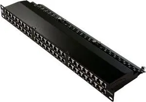 Vertical Cable Cat6A 48 Port Shielded Krone Type 19" Horizontal Rackmount 1U Patch Panel