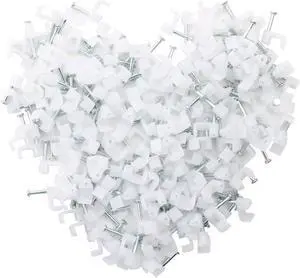 Ethernet Cable Clips Jadaol 200 Pieces for Cat 6 Flat Cables White - 7.5 mm