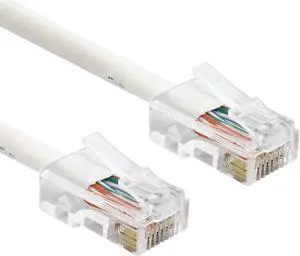 PHAT SATELLITE INTL - Cat6A Riser CMR LAN Network Data Ethernet Patch Cable, Solid Pure Copper 23 AWG, 4-Pair UTP, 550MHz, Pass Thru RJ45 Plug, UL ETL CMR, Assembled in USA (75 feet, White)