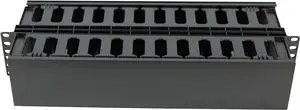 2U Horizontal Double Sided Finger Duct Cable Manager 19 Inch Rack Mount 2U Horizontal Double Sided Finger Duct Cable Manager 19 Inch Rack Mount