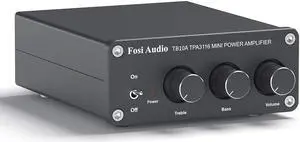 Good Product Outlet TB10A 2 Channel Stereo Audio Amplifier Receiver Mini Hi-Fi Class D Integrated Amp 2.0CH for Home Speakers 100W x 2 with Bass and Treble Control TPA3116(with Power Supply) Good Product Outlet TB10A 2 Channel Stereo Audio Amplifier Receiver Mini Hi-Fi Class D Integrated Amp 2.0CH for Home Speakers 100W x 2 with Bass and Treble Control TPA3116(with Power Supply)