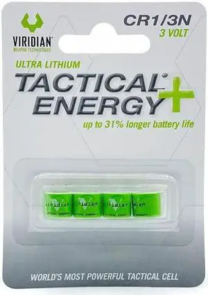 Viridian CR 1/3N Tactical Energy Plus Lithium Batteries, 3 Volt (Retail Pack of 4)