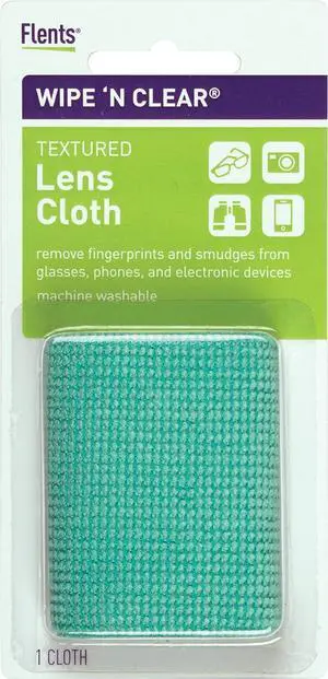 Wipe'N Clear Lens Cleaning Cloth by Flents, Remove Fingerprints & Smudges from Glasses, Phones, & Other Electronic Devices, Machine Washable Wipe'N Clear Lens Cleaning Cloth by Flents, Remove Fingerprints & Smudges from Glasses, Phones, & Other Electronic Devices, Machine Washable