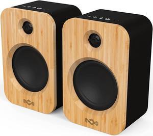 House of Marley Get Together Duo, Powerful Bookshelf Speakers with Wireless Bluetooth Connectivity and Sustainable Materials