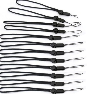 Wrist Black Lanyards Adjustable Length Small Strap 12Pcs Wrist Black Lanyards Adjustable Length Small Strap 12Pcs