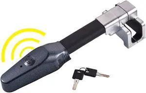 Steering Wheel Lock with Alarm, Vehicle Anti-Theft Security Lock Universal for Car Truck SUV Van