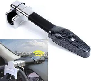 Steering Wheel Lock Anti-Theft Device with Alarm Security Car Anti Theft Safety Lock Retractable Protection T-Lock
