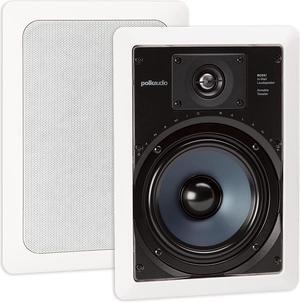 Polk Audio RC65i 2-way Premium in-Wall 6.5" Speakers, Pair of 2 Perfect for Damp and Humid Indoor/Outdoor Placement - Bath, Kitchen, Covered Porches (White, Paintable-Grille)
