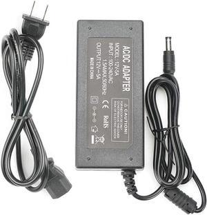 12V 5A Power Supply Adapter AC100-240V to DC12V Converter Transformer with 5.5x2.5mm DC Output Jack for LED Strip Light Wireless Router ADSL Cats Security Cameras