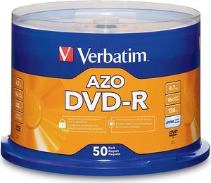 Verbatim DVD-R 4.7GB 16x AZO Recordable Media Disc - 50 Disc Spindle