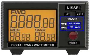 DG-503 Digital LCD 3.5" SWR/Watt Meter HF 1.6-60MHz & VHF/UHF 125-525MHz 1-200W for Two-Way Radio DG-503 Digital LCD 3.5" SWR/Watt Meter HF 1.6-60MHz & VHF/UHF 125-525MHz 1-200W for Two-Way Radio