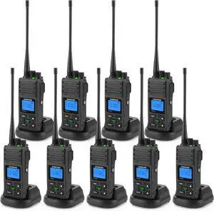 5W High Power Two Way Radio,Heavy Duty Walkie Talkies for Adults Long Range with Earpieces,Professional UHF 2-Way Radio Rechargeable with 1500mAh Battery and Charger,9 Packs