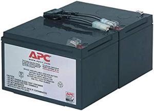 APC UPS Battery Replacement, RBC6, for APC Smart-UPS SMT1000, SMC1500, SMT1000C, SMT1000US, SU1000, SU1000BX120, SUA1000US, SUA1000 , Black
