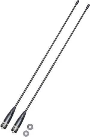 Walkie Talkie Antenna for Baofeng Antenna Upgrade 15.6-Inch Whip Dual Band UV VHF/UHF 144/430Mhz Antennas SMA-F for UV-5R UV-82 BF-F8HP (2 Pack)
