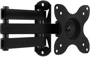 TV Wall Mount, Universal Fit for 19, 20, 24, 27, 32, 34, 37 and 40 Inch TVs and Computer Monitors, Full Motion Tilt and Swivel 14 Extension Arm, VESA 75, 100 Compatible