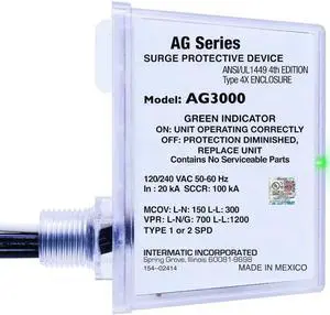 AG3000 120/240 VAC Universal HVAC Surge Protective Device - Comprehensive Surge Protection, TPMOV Technology, Watertight Enclosure - UL Listed and Reliable  Pack of 1 By DT