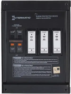 Intermatic IG2240-IMSK Advanced Surge Protection with Easy Maintenance - Intermatic Smart Guard IG2240-IMSK Whole Home Surge Protector, Black