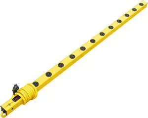Yellow jacket 5154 4-Foot Metal Power Strip With 510J Surge Protector and Re-settable Circuit Breaker, Featuring 12 Outlets with 6-Foot Yellow Cord