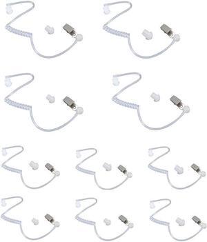 Radio Earpieces Replacement Acoustic Coil Tube for Motorola Baofeng Kenwood Walkie Talkie Earpieces and Two Way Radios Headset (10 Packs)