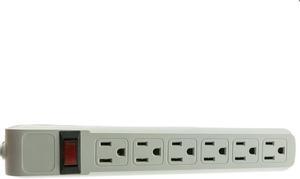 6 Outlet Surge Protector 15A 120V with Flat Rotating Plug 15ft Power cord 3 Prong 6 Outlet Power Strip with 15 Feet Power Cable and 360 Degree Rotating Plug, Gray CNE471650