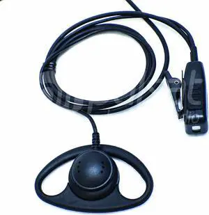 Pulsat D Shape Earpiece for All Kenwood and Baofeng radios with 2 Prong Audio Plug Radios EH20 Series