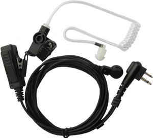 bestkong Walkie Talkie Earpiece for Motorola Radio CP200 CP200D PR400 GP88 GP300 P110 CP040 CT150 PRO1150 EP450 SP10 XTN500 2Wire Covert Surveillance Acoustic Tube Headset PTT Mic