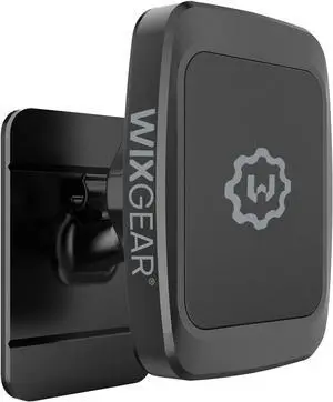 WixGear Magnetic Phone Car Mount, Universal Stick On Dashboard Magnetic Car Mount Holder, for Cell Phones and Mini Tablets with Fast Swift-snap Technology, (Rectangle Stronger Design)