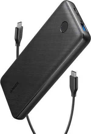 Anker PowerCore Essential 20000 PD Portable Charger, 20000mAh USB-C Power Bank with 18W Power Delivery, High-Capacity External Battery Compatible with iPhone 11/11 Pro / 11 Pro Max / 8 / X/XR, Sam