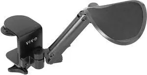 South City Mall Universal Clamp-on Adjustable Armrest, Desk Cradle Rotating Elbow Cushion, Above Table Extension Platform Arm Support, Black, MOUNT-ARM01