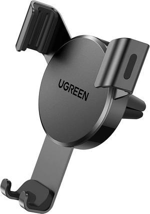 UGREEN Car Air Vent Mount Cell Phone Holder Gravity Compatible for iPhone 13 12 11 Pro Max SE XR XS X 8 7 Plus Samsung Galaxy S20 S10 S9 S8 Google Pixel 4 3 XL LG G8 SmartphoneBlack