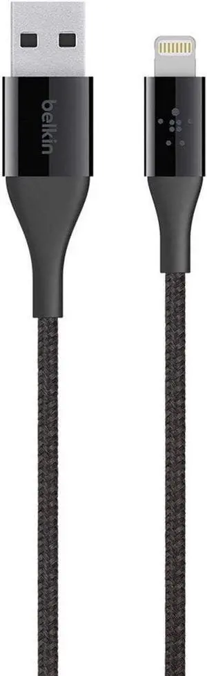 MIXIT DuraTek Lightning to USB Cable - MFi-Certified iPhone Charging Cable for iPhone XS XS Max XR X 8/8 Plus and more (4ft/1.2m) Black (F8J207BT04-BLK)