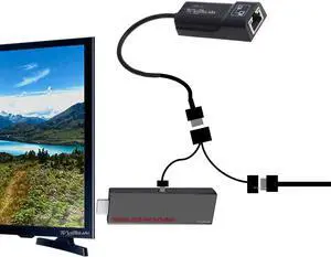 Ethernet Adapter for Streaming Media Sticks (2nd Gen) and Media Devices  (2017) 4K Sticks (2019) USB Network Adapter USB Power Supply Cable Plus OTG Cable Adapter Included