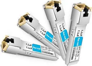 SFP to RJ45 for HPE Procurve J8177C J8177B HPE Aruba J8177D J8177DCM JL747A 1000BASE-T SFP Copper RJ-45 100m Transceiver Module Pack of 4