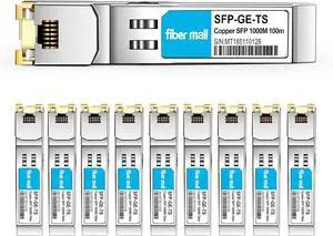 SFP to RJ45 for HPE Aruba J8177D Procurve J8177C J8177A J8177B 1000BASE-T Mini-GBIC SFP Copper RJ-45 100m Transceiver Module Pack of 10