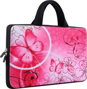 14 15 15.4 15.6 inch Laptop Handle bag Computer Protect Case Pouch Holder Notebook Sleeve Neoprene Cover Soft Carring Travel Case for   Toshiba HP Chromebook   Pink ICB-10