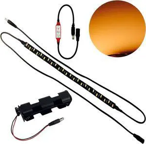 Prop and Scenery Lights Candlelight Led Flex Strip Candle Light Spectrum with Flame Flicker Effects for Theatrical Props Fireplaces 24 led 12 inch Lighted Length for Indoor use