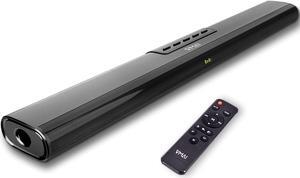 Sound Bar, Sound Bar for TV, Soundbar with Built-in Subwoofer, Wired & Wireless Bluetooth 5.0 Speaker for TV, HDMI/Optical/Aux/USB Input, Wall Mountable, Surround Sound System for TV,Home Theater